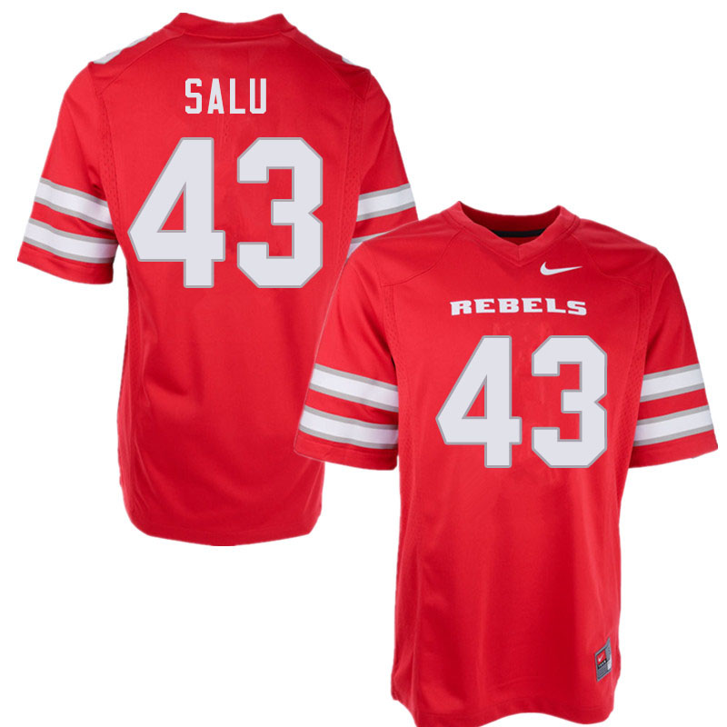 Men #43 Malakai Salu UNLV Rebels College Football Jerseys Sale-Red